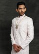 Thread Work Sherwani In Light Pink Color